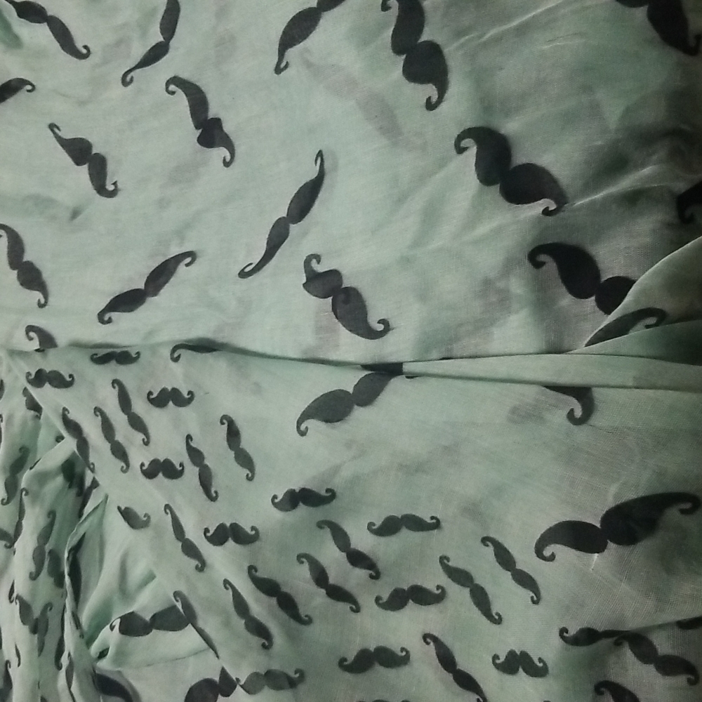 Scarf - Large Scarf Mustache Pattern - image 2